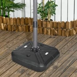 Outsunny Cantilever Patio Umbrella Base With Wheels, Sand, Or Water Filled Offset Umbrella Stand Weights With Cross Base, Black 8 Outsunny Cantilever Patio Umbrella Base With Wheels, Sand, Or Water Filled Offset Umbrella Stand Weights With Cross Base, Black -Outdoor Decoration Store GUEST 275a6a91 7e01 4a12 8598 950d864e60d0