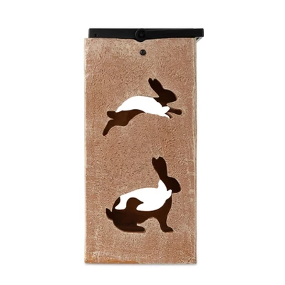 Techko Maid LED Solar 10.8" Portable Rabbit Cut Out Decorative Outdoor Lantern Clear 4 Techko Maid LED Solar 10.8" Portable Rabbit Cut Out Decorative Outdoor Lantern Clear - Image 2