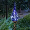 36" Pearlized Glass Solar Flame Stake Blue - Exhart -Outdoor Decoration Store GUEST 2ba80099 df0b 478d b23b f30f643b8cac