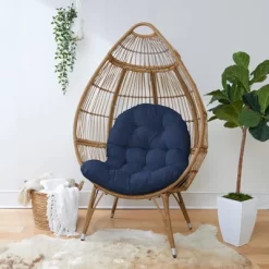 44" X 27" X 4" Sunbrella Outdoor Egg Chair Cushion - Sorra Home -Outdoor Decoration Store GUEST 2c170f74 1399 40cf 9c1c 3776c1a9d980