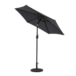 7.5' X 7.5' Bistro Market Patio Umbrella Slate Gray - Island Umbrella