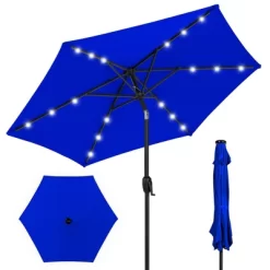 Best Choice Products 7.5ft Outdoor Solar Patio Umbrella For Deck, Pool W/ Tilt, Crank, LED Lights -Outdoor Decoration Store GUEST 2cfe58fb 440a 477b 8976 9aee0b00c90e