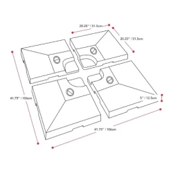 67.9lbs Square Deluxe Patio Base For Heavy And Offset Umbrella Gray - CorLiving -Outdoor Decoration Store GUEST 2e2b6a8f dfca 42c3 a8e0 fee5019ab77c