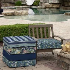 24" X 24" ProFoam Outdoor Deep Seat Bottom Cushion - Aurora Blue Damask - Arden Selections -Outdoor Decoration Store GUEST 2e2c1be0 62bd 4bae bc71 4f75433a51e3
