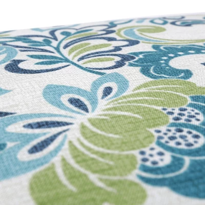 Zoe Mallard Outdoor Bench Cushion Blue - Pillow Perfect 5 Zoe Mallard Outdoor Bench Cushion Blue - Pillow Perfect - Image 3