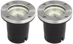John Timberland Teka 3 3/4"W Black LED In-Ground Landscape Lights Set Of 2
