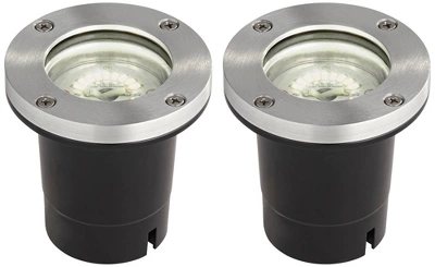 John Timberland Teka 3 3/4"W Black LED In-Ground Landscape Lights Set Of 2 3 John Timberland Teka 3 3/4"W Black LED In-Ground Landscape Lights Set Of 2