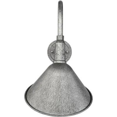 Franklin Iron Works Rustic Farmhouse Outdoor Barn Light Fixture Galvanized 18" Curving Gooseneck RLM Exterior House Porch Patio 6 Franklin Iron Works Rustic Farmhouse Outdoor Barn Light Fixture Galvanized 18" Curving Gooseneck RLM Exterior House Porch Patio - Image 4