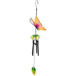 Northlight 19" Orange Metal Butterfly Outdoor Garden Windchime -Outdoor Decoration Store GUEST 30894b1e 51e6 4221 a8d6 31acda6e2111