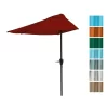 Nature Spring Half-Canopy Patio Umbrella - 9', Red 1 Nature Spring Half-Canopy Patio Umbrella - 9', Red -Outdoor Decoration Store GUEST 30e953fb 5732 40d9 999b 444743dec763