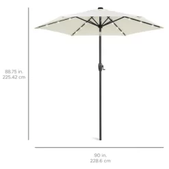 Best Choice Products 7.5ft Outdoor Solar Patio Umbrella For Deck, Pool W/ Tilt, Crank, LED Lights -Outdoor Decoration Store GUEST 320db5ae 9abc 4d94 8efd 37f2783f06fc
