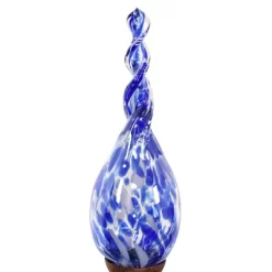 36" Pearlized Glass Solar Flame Stake Blue - Exhart -Outdoor Decoration Store GUEST 3296f0bf acd8 4032 bc24 a20061f6577d