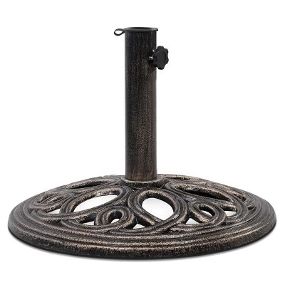 Tangkula 18"Round Umbrella Base Stand Cast Iron Heavy Duty 23lbs 3 Tangkula 18"Round Umbrella Base Stand Cast Iron Heavy Duty 23lbs