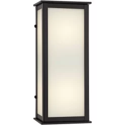 John Timberland Modern Outdoor Wall Light Fixtures Set Of 2 Black 12 3/4" Milky White Glass Panels For Post Exterior Barn Deck -Outdoor Decoration Store GUEST 332eb222 62d4 4b34 8263 c0bbb6888e2a