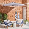 7.5' Square Iris Fashion Line Umbrella Navy/White - Safavieh -Outdoor Decoration Store GUEST 33628192 5c83 4e0b ae78 a54e70eac8b4