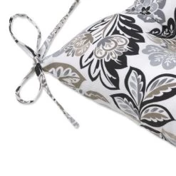 2pk Outdoor/Indoor Wrought Iron Seat Cushion Dailey Pewter Black - Pillow Perfect -Outdoor Decoration Store GUEST 360a5121 2184 499a ad87 312dd7f88228