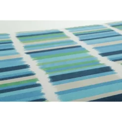 Set Of 2 Outdoor/Indoor Reversible Chair Pads Solar Stripe - Pillow Perfect -Outdoor Decoration Store GUEST 3612b67c 3d82 49f5 bfd5 b014b361525b 1