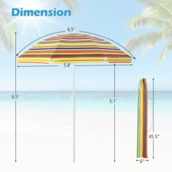 Costway 6.5Ft Patio Beach Sunshade Umbrella Portable Tilt Outdoor Yellowith Green/Navy/Blue -Outdoor Decoration Store GUEST 365cfb34 d65c 401f b1d9 b9b814e7919a