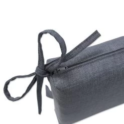 Rave 2pc Indoor/Outdoor Squared Corners Seat Cushion Gray - Pillow Perfect