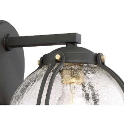 Minka Lavery Rond 8 3/4" High Black And Honey Gold Outdoor Wall Light -Outdoor Decoration Store GUEST 36911817 03b6 47a4 a9a9 c082fa987be0