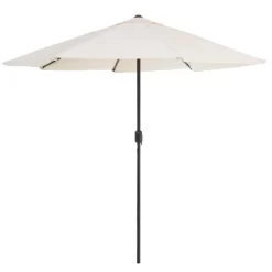 9' X 9' Aluminum Patio Umbrella With Auto Crank Tan - Pure Garden -Outdoor Decoration Store GUEST 37db5616 0943 4985 94b7 a1b0518c5fb8
