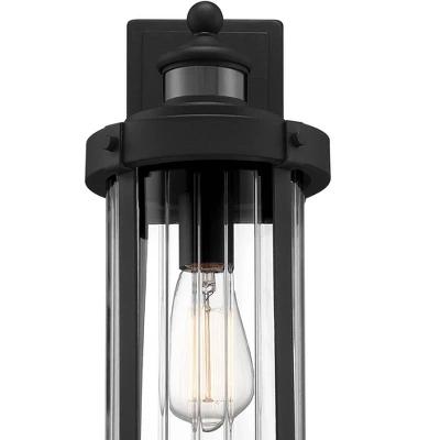 John Timberland Stan Industrial Outdoor Wall Light Fixtures Set Of 2 Textured Black Motion Sensor 15" Clear Glass For Exterior Barn 3 John Timberland Stan Industrial Outdoor Wall Light Fixtures Set Of 2 Textured Black Motion Sensor 15" Clear Glass For Exterior Barn