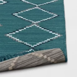 5' X 7' Soft Moroccan Tapestry With Double Knot Fringe Woven Outdoor Rug Teal - Opalhouse™ 8 5' X 7' Soft Moroccan Tapestry With Double Knot Fringe Woven Outdoor Rug Teal - Opalhouse™ -Outdoor Decoration Store GUEST 3a15645d 40e3 4c67 92df d55f6ad30a10