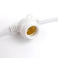 Novelty Lights Globe Outdoor String Lights With 80 In-Line Sockets White Wire 100 Feet