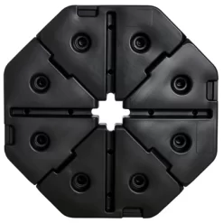 Outsunny 4 PC Patio Umbrella Base, Outdoor Hexagon Stand Cantilever Offset Umbrella Weights With 29 Lb. Capacity Water Or 275lb Capacity Sand, Black -Outdoor Decoration Store GUEST 3b973220 542c 4c72 af4b 9dfbe034ccf4