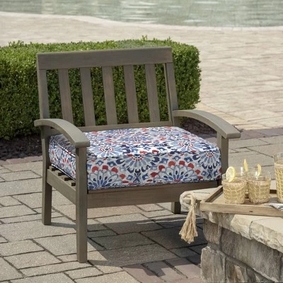 24" X 24" ProFoam Outdoor Deep Seat Bottom Cushion - Clark Blue - Arden Selections 3 24" X 24" ProFoam Outdoor Deep Seat Bottom Cushion - Clark Blue - Arden Selections