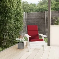 High-Back Patio Chair Cushion For Outdoor Furniture, Adirondack, Rocking Or Dining Chairs Red Mildew & UV Resistant Fabric With Piping & Ties By LHC -Outdoor Decoration Store GUEST 3ce6081e 6059 4a00 91f4 c2225eb475a9