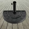 Nature Spring 20-lb Half-Round Freestanding Weighted Resin And Concrete Umbrella Holder - Black -Outdoor Decoration Store GUEST 3d13953a 762a 4f7c a93b b514749baa76