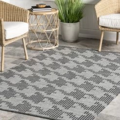 NuLOOM Resi Geometric Striped Indoor/Outdoor Patio Area Rug -Outdoor Decoration Store GUEST 3ff0cdda 5208 4935 866b b6494338a95b