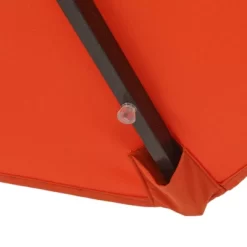 7.5' X 7.5' Solar LED Patio Umbrella Orange - Wellfor 22 7.5' X 7.5' Solar LED Patio Umbrella Orange - Wellfor -Outdoor Decoration Store GUEST 416c76c2 409e 4a0c a61c d123cece9b5a