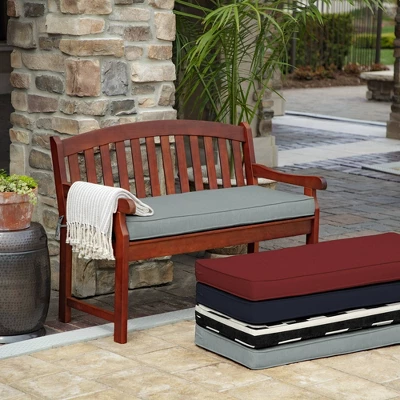 18" X 46" ProFoam Outdoor Bench Cushion - Leala Stone Gray - Arden Selections 5 18" X 46" ProFoam Outdoor Bench Cushion - Leala Stone Gray - Arden Selections - Image 3