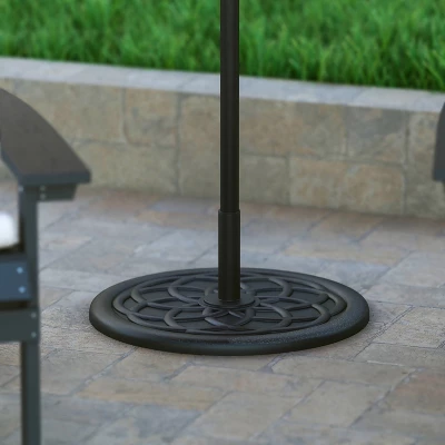 Emma And Oliver Universal Cement Patio Umbrella Base - Weatherproof - 19.25" Diameter 4 Emma And Oliver Universal Cement Patio Umbrella Base - Weatherproof - 19.25" Diameter - Image 2