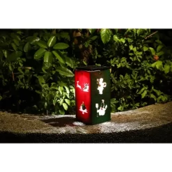 Techko Maid LED Solar 10.8" Portable Christmas Cut Out Decorative Outdoor Lantern Clear -Outdoor Decoration Store GUEST 469acaa0 e374 4ed5 823d f60243e083f3