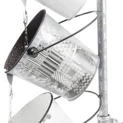 33" Rustic Metal Pails Fountain Cream White - Alpine Corporation -Outdoor Decoration Store GUEST 46bf0887 7a2d 403a b808 03dd3b49667c