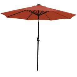Sunnydaze Decor Sunnydaze Outdoor Aluminum Pool Patio Umbrella With Solar LED Lights, Tilt, And Crank - 9' -Outdoor Decoration Store GUEST 480bea72 7a38 430a 95e5 e63db611ceec