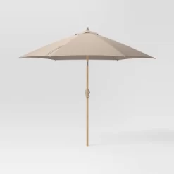 9'x9' Market Patio Umbrella - Light Wood Pole - Threshold™ -Outdoor Decoration Store GUEST 480e732e 53ce 47e9 9dab 21299bd1e353