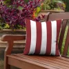 Arden Selections 16" X 16" Outdoor Decorative Throw Pillow Cabana Stripe Ruby -Outdoor Decoration Store GUEST 486f7055 4dfa 43e4 8f55 998431d377c3