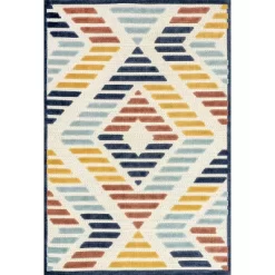 NuLOOM Brinn Geometric Striped Indoor/Outdoor Patio Area Rug -Outdoor Decoration Store GUEST 49174fc8 e48f 4e12 8505 0b8791b162cd