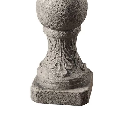 52.56" Icy Stone 2-Tiered Focal Point Outdoor Waterfall Fountain - Gray - Teamson Home 7 52.56" Icy Stone 2-Tiered Focal Point Outdoor Waterfall Fountain - Gray - Teamson Home - Image 5