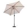 9' X 9' Round Lighted Patio Umbrella Cream - Tropishade -Outdoor Decoration Store GUEST 4a21d072 76de 4793 a058 144a672d7c55