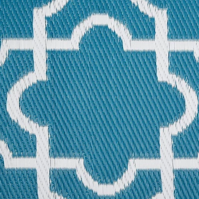 DII Design Imports Indoor Outdoor 4 X 6 Ft Reversible Lattice Woven Rectangular Runner Rug For Decks, Patios, Living Rooms, & Kitchens, Storm Blue 4 DII Design Imports Indoor Outdoor 4 X 6 Ft Reversible Lattice Woven Rectangular Runner Rug For Decks, Patios, Living Rooms, & Kitchens, Storm Blue - Image 2