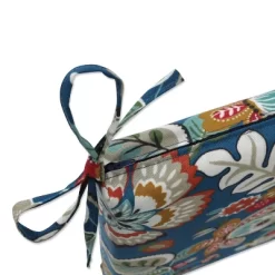 Telfair Outdoor Bench Cushion - Blue - Pillow Perfect