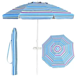 Costway 7.2 FT Portable Beach Umbrella Tilt Sand Anchor Cup Holder W/Carry Bag -Outdoor Decoration Store GUEST 4bb7328e b14c 4ec1 99ac 78a1b55f8b78