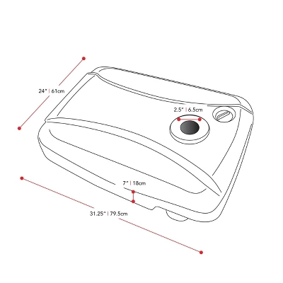 136.8lbs Rectangular Patio Umbrella Base With Wheels Gray - CorLiving 7 136.8lbs Rectangular Patio Umbrella Base With Wheels Gray - CorLiving - Image 5