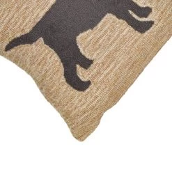 18"x18" Front Porch Christmas Dog Indoor/Outdoor Square Throw Pillow Neutral - Liora Manne -Outdoor Decoration Store GUEST 4c347726 9146 4bbc b829 9d2248e64273