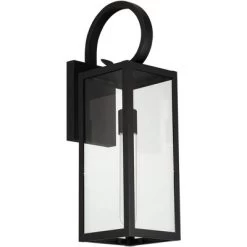 John Timberland Modern Outdoor Wall Light Fixture Deep Black 21" Clear Glass For Post Exterior Barn Deck House Porch Yard Patio -Outdoor Decoration Store GUEST 4c4c6fe7 1d19 40a9 a92c 2a198fbba458